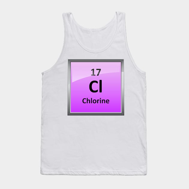 Chlorine Element Tile - Periodic Table Tank Top by sciencenotes